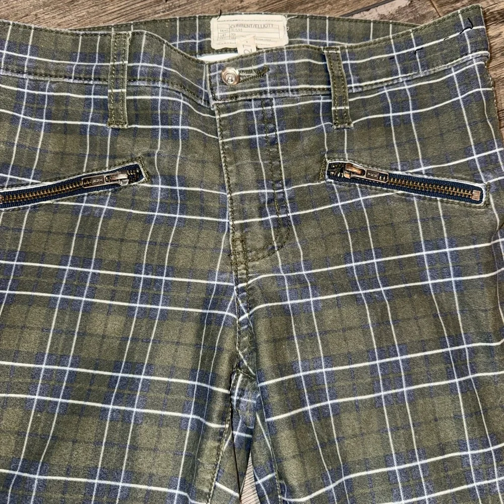 Current/Elliott Size 27 plaid pants EUC - Picture 3 of 7